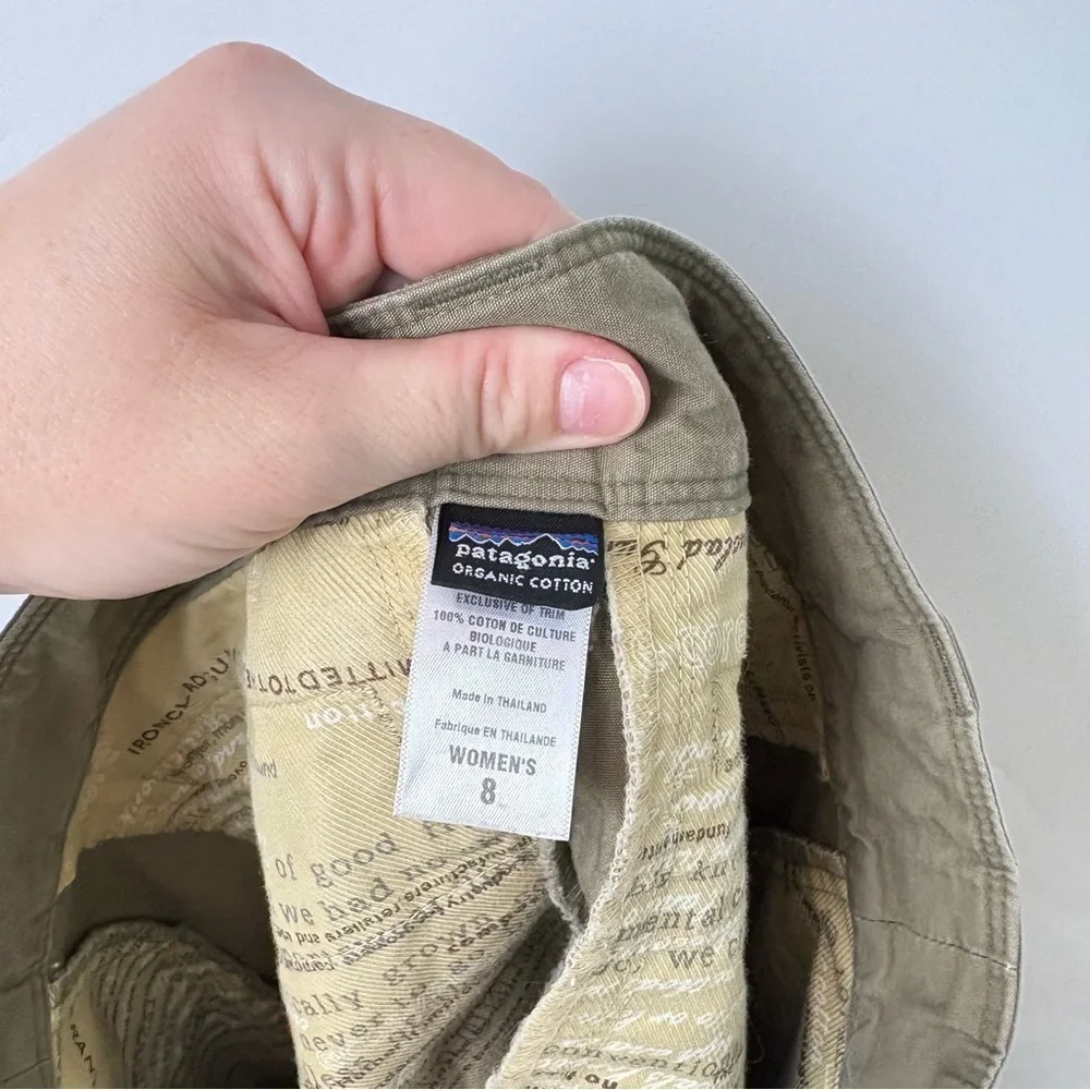 Patagonia Women’s Khaki Green Organic Cotton Shorts